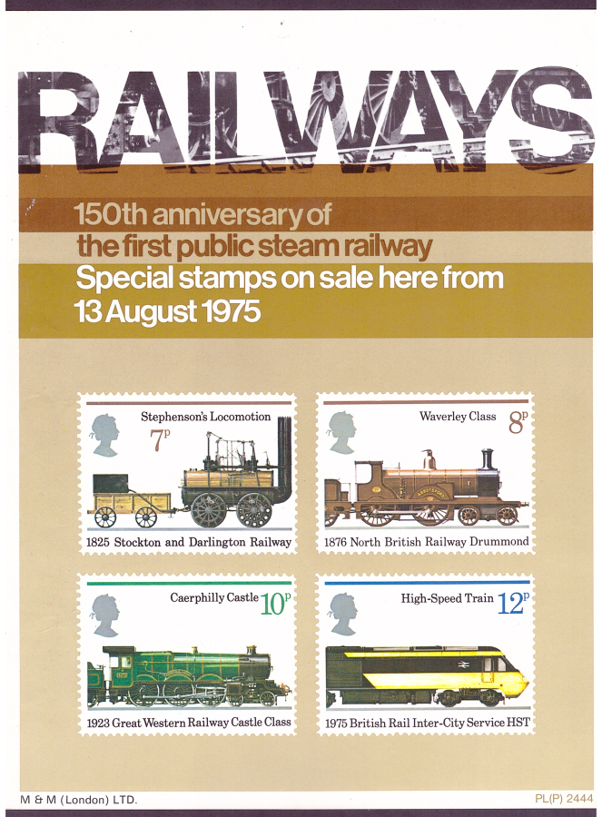 (image for) 1975 Railways Post Office A4 poster. PL(P) 2444. - Click Image to Close